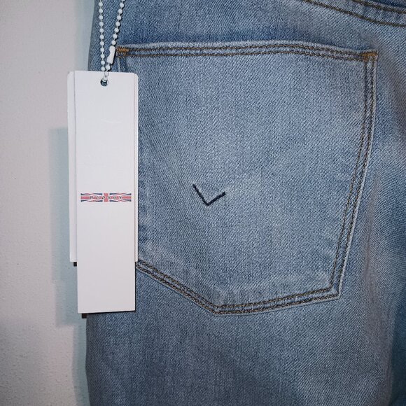 NEW Hudson Midrise Ankle Suzzi Super Skinny knee patch jeans size 26 - Picture 5 of 11